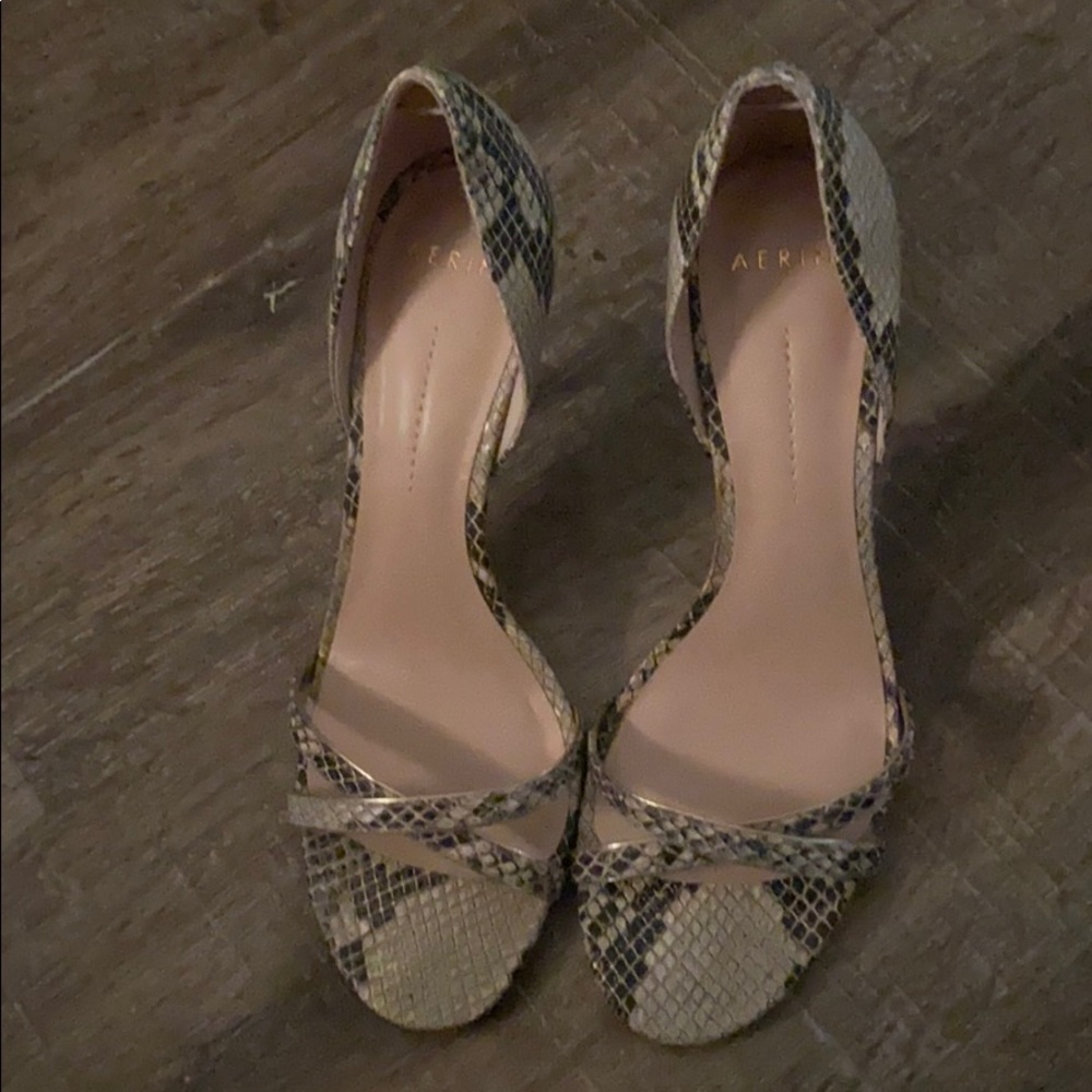 Aerin Snakeskin Heels